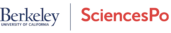 The University of California at Berkeley logo and the Sciences Po logo. 